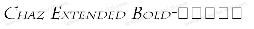 Chaz Extended Bold字体转换
